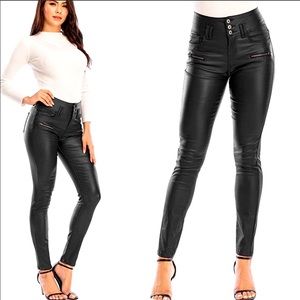 NWOT! Ecupper Faux Leather Moto Pant